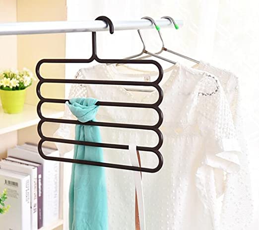 Plastic 5 Layer Clothes Hanger