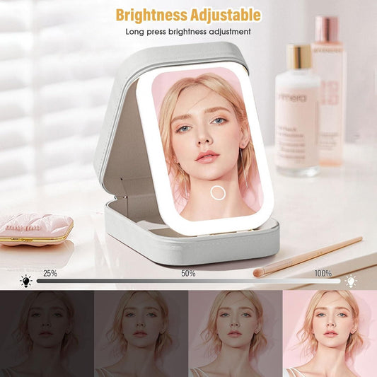 LED Makeup Mirror & Jewellery Organizer